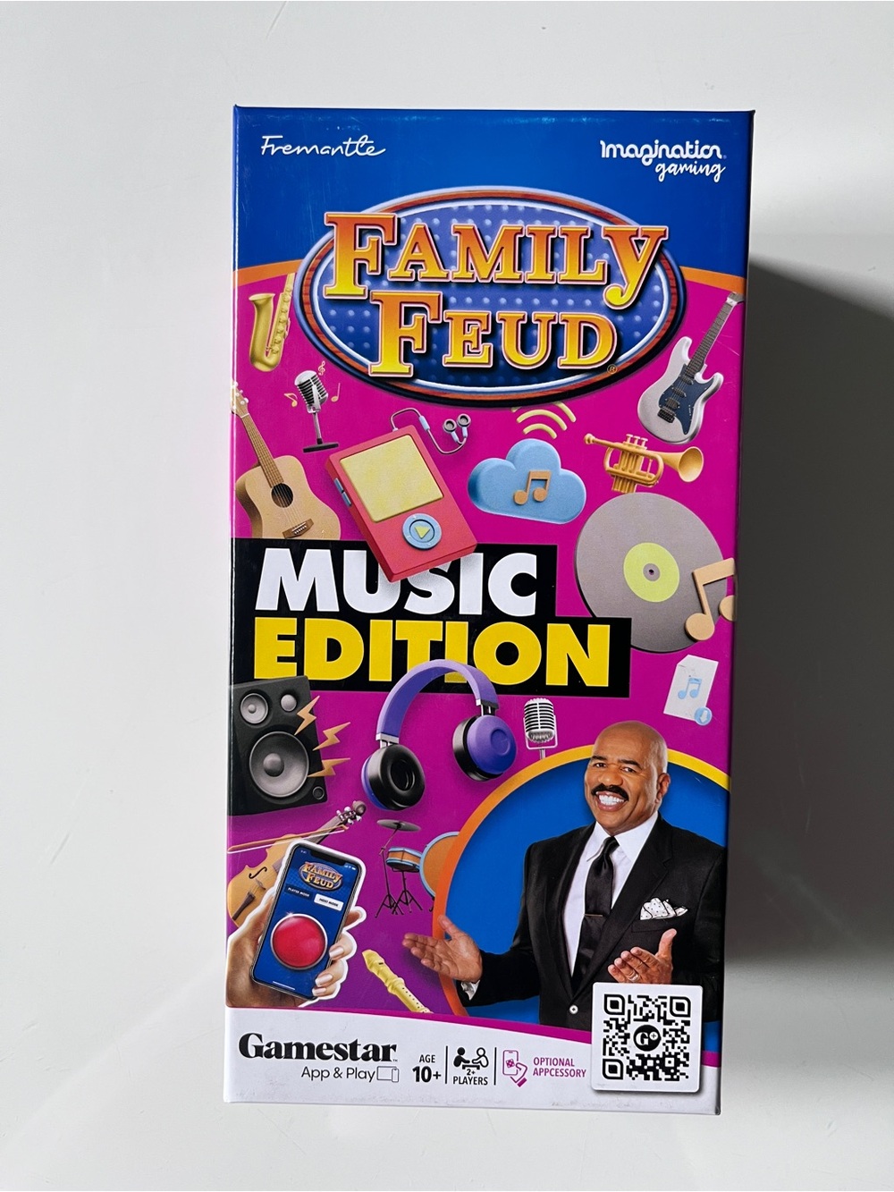 Family Feud Music Edition Board Game - Pink & Blue Box